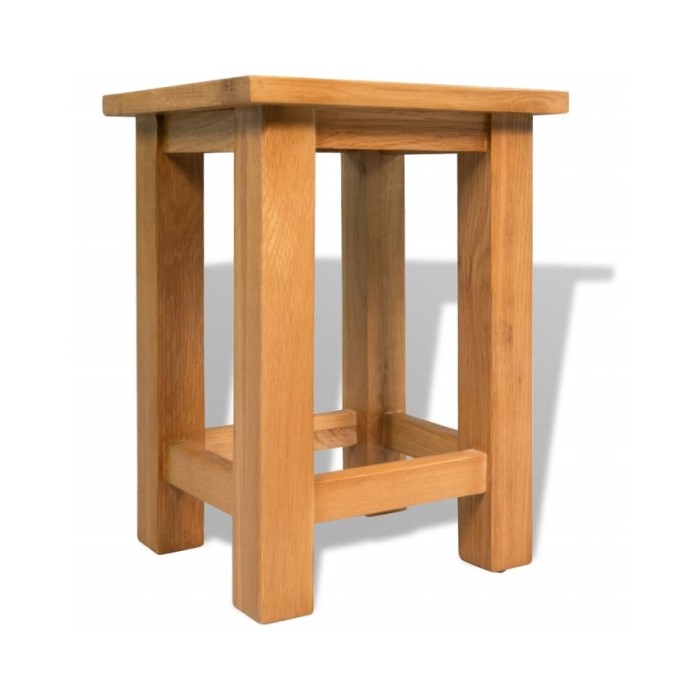 Table d'appoint 27 x 24 x 37 cm Bois de chêne massif
