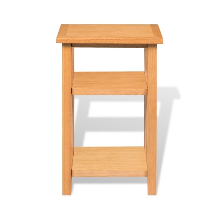 Table d'appoint avec étagère à revues Chêne massif 27x35x55 cm  