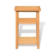 Table d'appoint avec étagère à revues Chêne massif 27x35x55 cm  