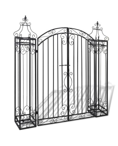 Portillon ornemental de jardin Fer forgé 122 x 20,5 x 134 cm  