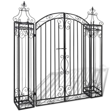 Portillon ornemental de jardin Fer forgé 122 x 20,5 x 134 cm  