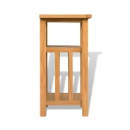 Table d'appoint avec étagère à revues Chêne massif 27x35x55 cm  