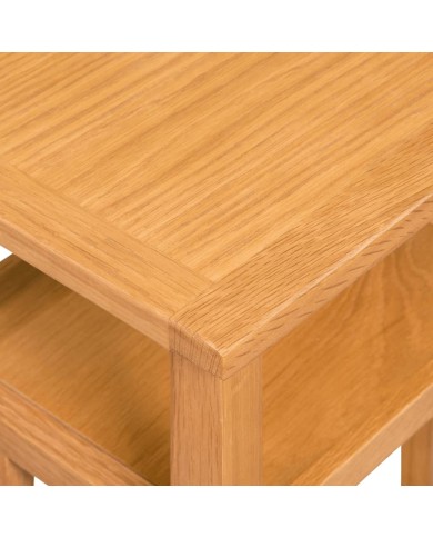 Table d'appoint avec étagère à revues Chêne massif 27x35x55 cm  