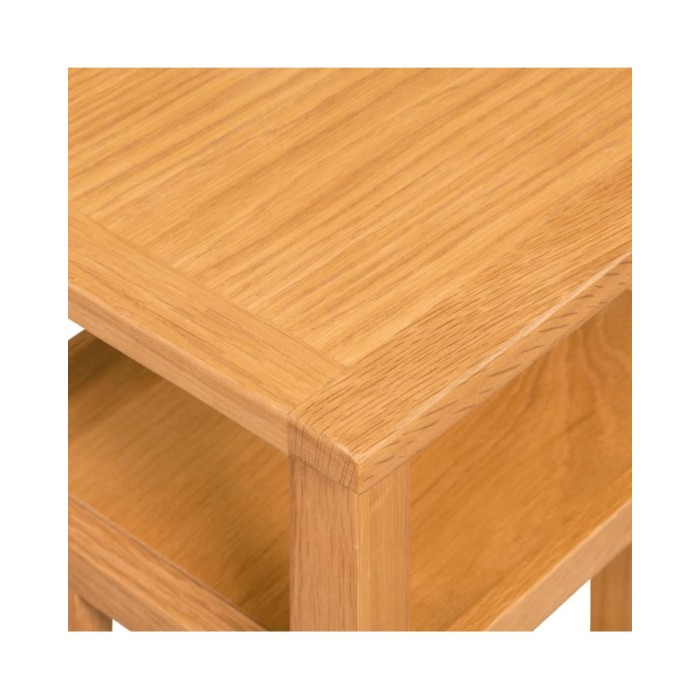 Table d'appoint avec étagère à revues Chêne massif 27x35x55 cm  