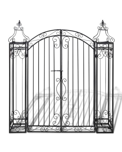 Portillon ornemental de jardin Fer forgé 122 x 20,5 x 134 cm  