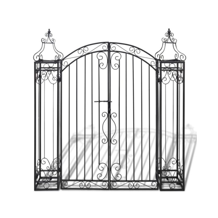 Portillon ornemental de jardin Fer forgé 122 x 20,5 x 134 cm  