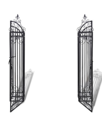 Portillon ornemental de jardin Fer forgé 122 x 20,5 x 134 cm  