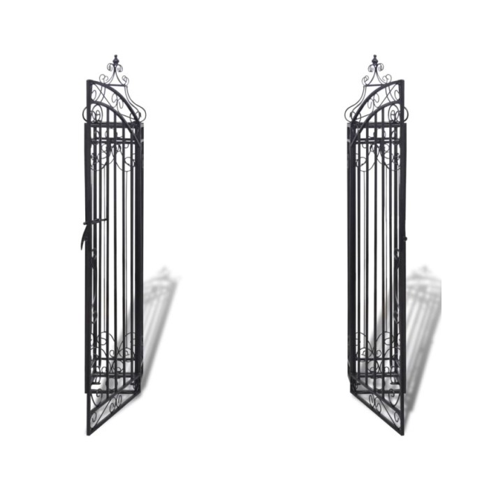 Portillon ornemental de jardin Fer forgé 122 x 20,5 x 134 cm  