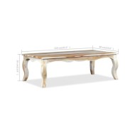 Table basse Bois massif de Sesham 110 x 60 x 35 cm