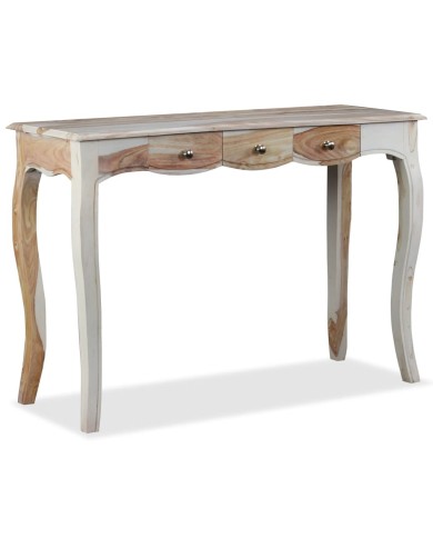 Table console et 3 tiroirs Bois de Sesham massif 110x40x76 cm
