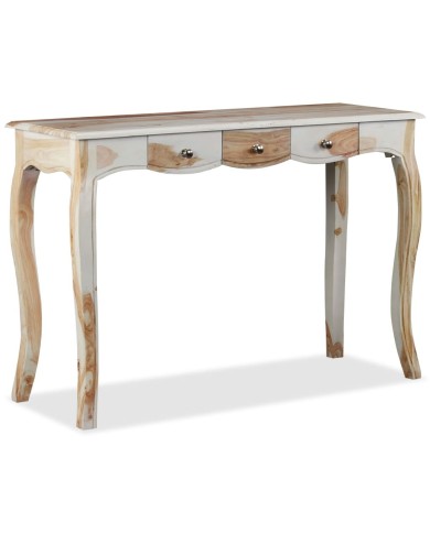 Table console et 3 tiroirs Bois de Sesham massif 110x40x76 cm