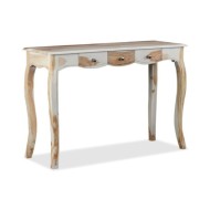 Table console et 3 tiroirs Bois de Sesham massif 110x40x76 cm