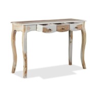 Table console et 3 tiroirs Bois de Sesham massif 110x40x76 cm