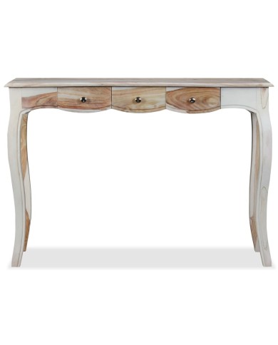 Table console et 3 tiroirs Bois de Sesham massif 110x40x76 cm