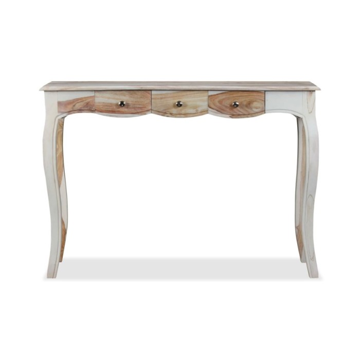 Table console et 3 tiroirs Bois de Sesham massif 110x40x76 cm