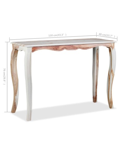 Table console Bois de Sesham massif 110 x 40 x 76 cm