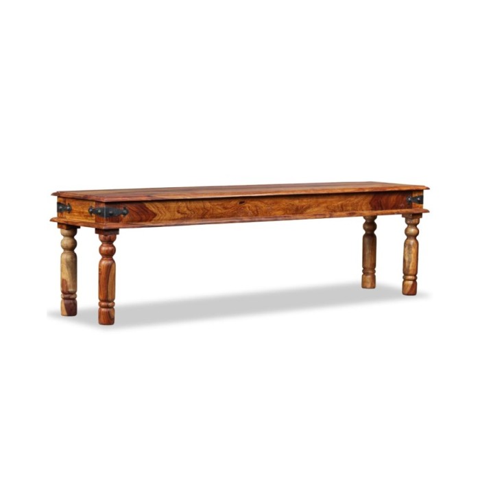 Banc Bois de Sesham massif 160 x 35 x 45 cm