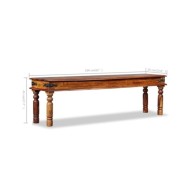 Banc Bois de Sesham massif 160 x 35 x 45 cm