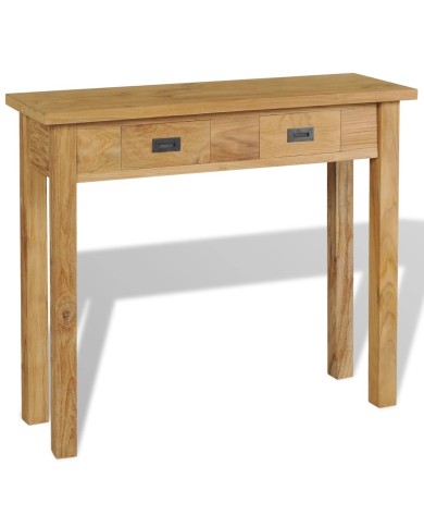 Table console Teck massif 90 x 30 x 80 cm