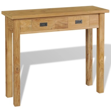 Table console Teck massif 90 x 30 x 80 cm