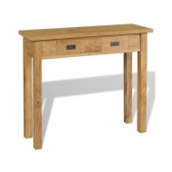 Table console Teck massif 90 x 30 x 80 cm