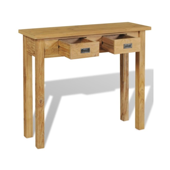 Table console Teck massif 90 x 30 x 80 cm