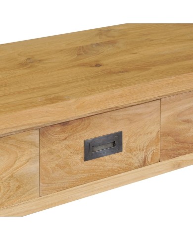 Table console Teck massif 90 x 30 x 80 cm