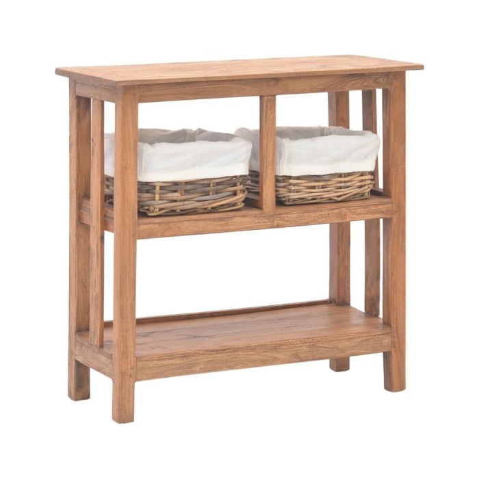 Table console Bois de récupération massif 69 x 28 x 70 cm