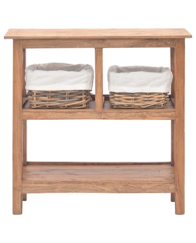 Table console Bois de récupération massif 69 x 28 x 70 cm