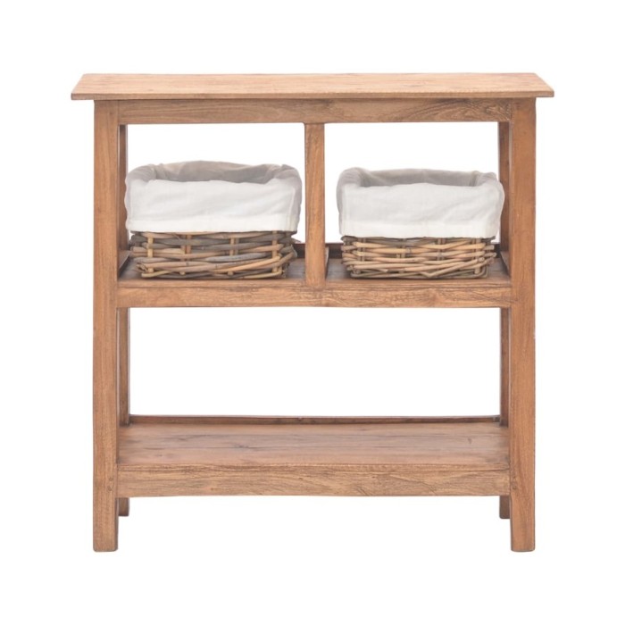 Table console Bois de récupération massif 69 x 28 x 70 cm