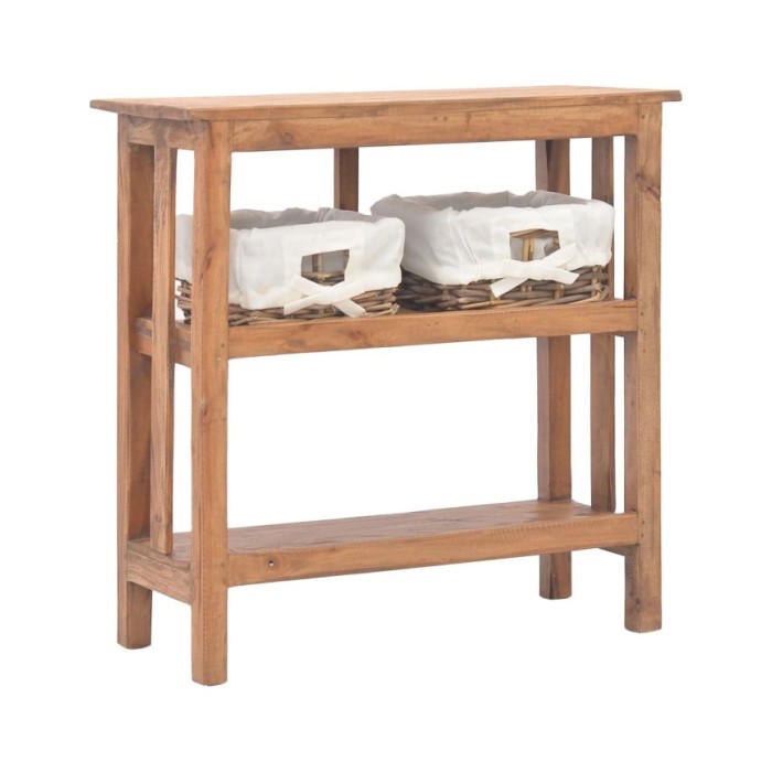 Table console Bois de récupération massif 69 x 28 x 70 cm