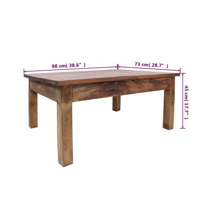 Table basse Bois de récupération massif 98 x 73 x 45 cm