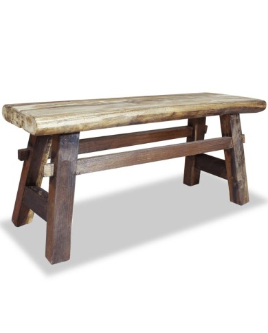 Banc Bois de récupération massif 100 x 28 x 43 cm