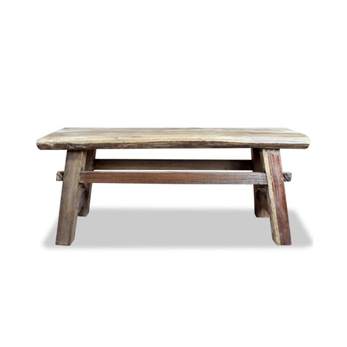 Banc Bois de récupération massif 100 x 28 x 43 cm