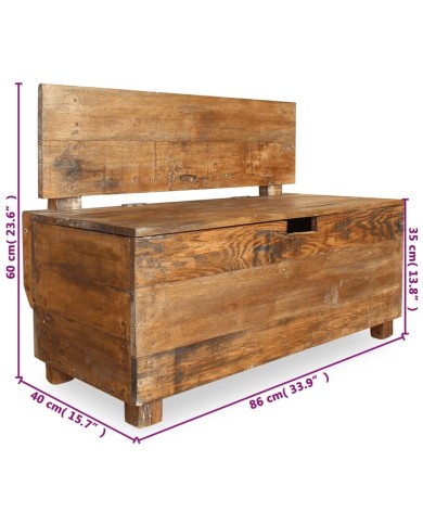 Banc Bois de récupération 86 x 40 x 60 cm 