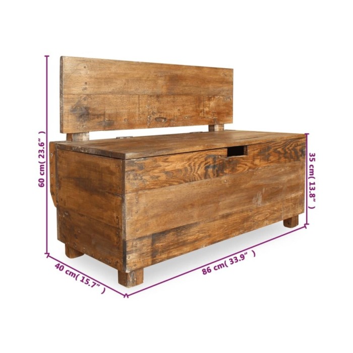 Banc Bois de récupération 86 x 40 x 60 cm 