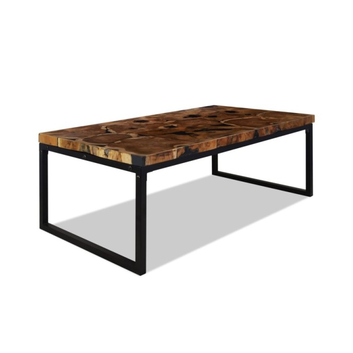 Table basse Teck Résine 110 x 60 x 40 cm