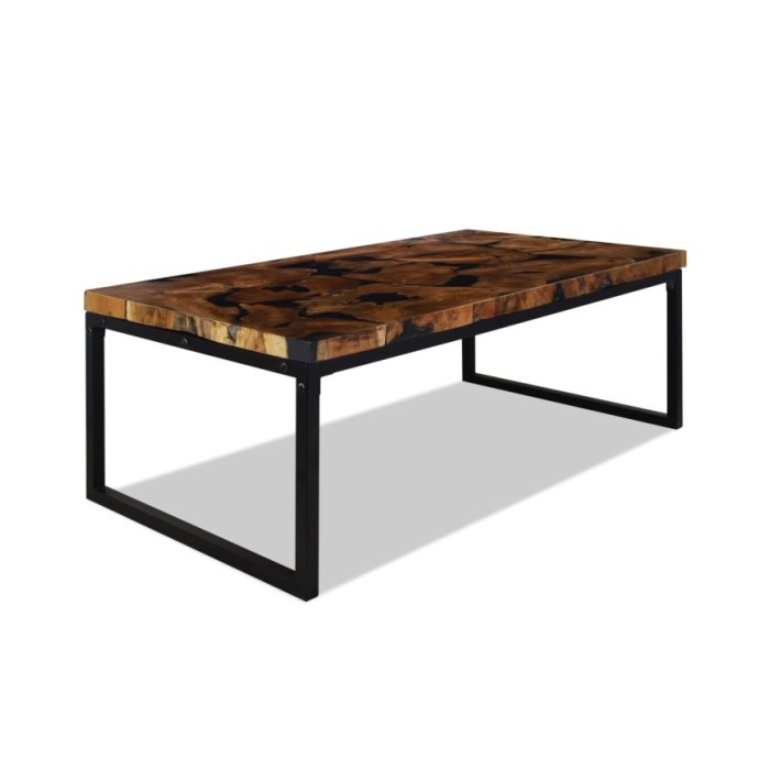Table basse Teck Résine 110 x 60 x 40 cm