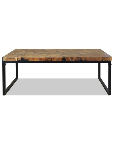 Table basse Teck Résine 110 x 60 x 40 cm