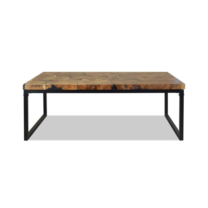 Table basse Teck Résine 110 x 60 x 40 cm