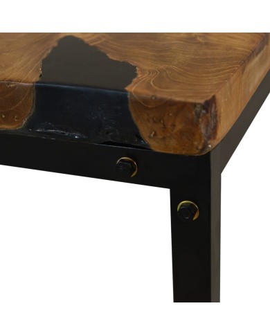Table basse Teck Résine 110 x 60 x 40 cm