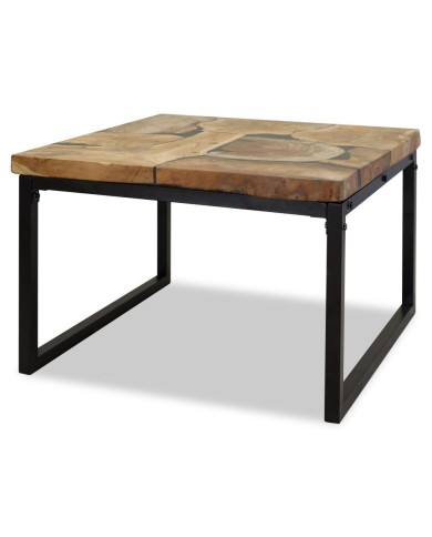 Table basse Teck Résine 60 x 60 x 40 cm