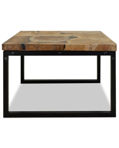 Table basse Teck Résine 60 x 60 x 40 cm