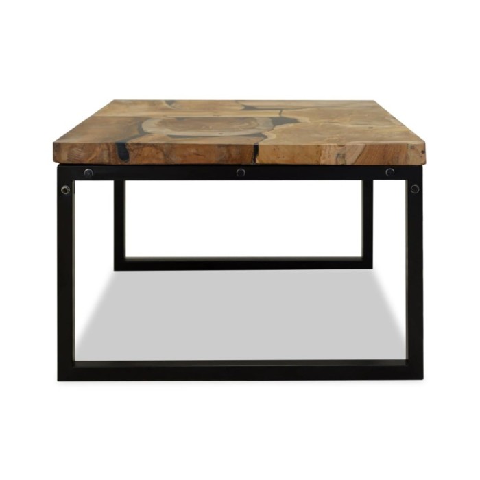 Table basse Teck Résine 60 x 60 x 40 cm