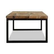 Table basse Teck Résine 60 x 60 x 40 cm