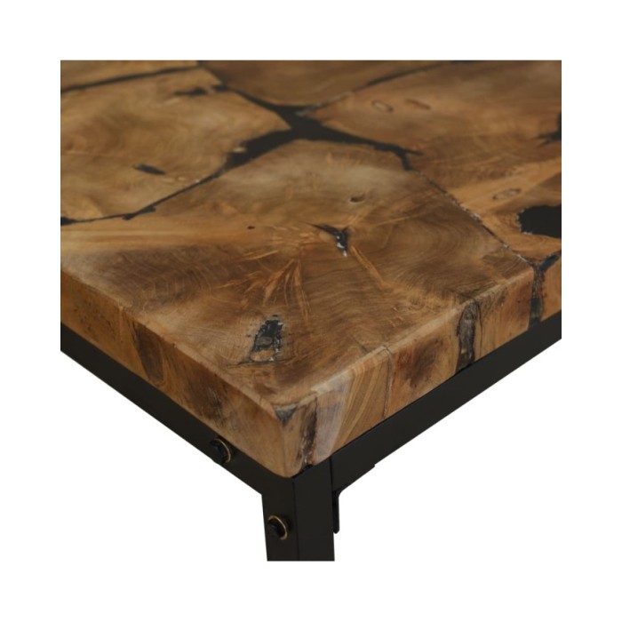 Table basse Teck Résine 60 x 60 x 40 cm