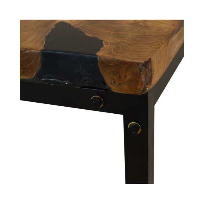 Table basse Teck Résine 60 x 60 x 40 cm