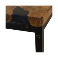 Table basse Teck Résine 60 x 60 x 40 cm