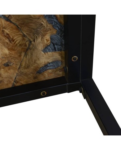 Table basse Teck Résine 60 x 60 x 40 cm