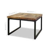 Table basse Teck Résine 60 x 60 x 40 cm